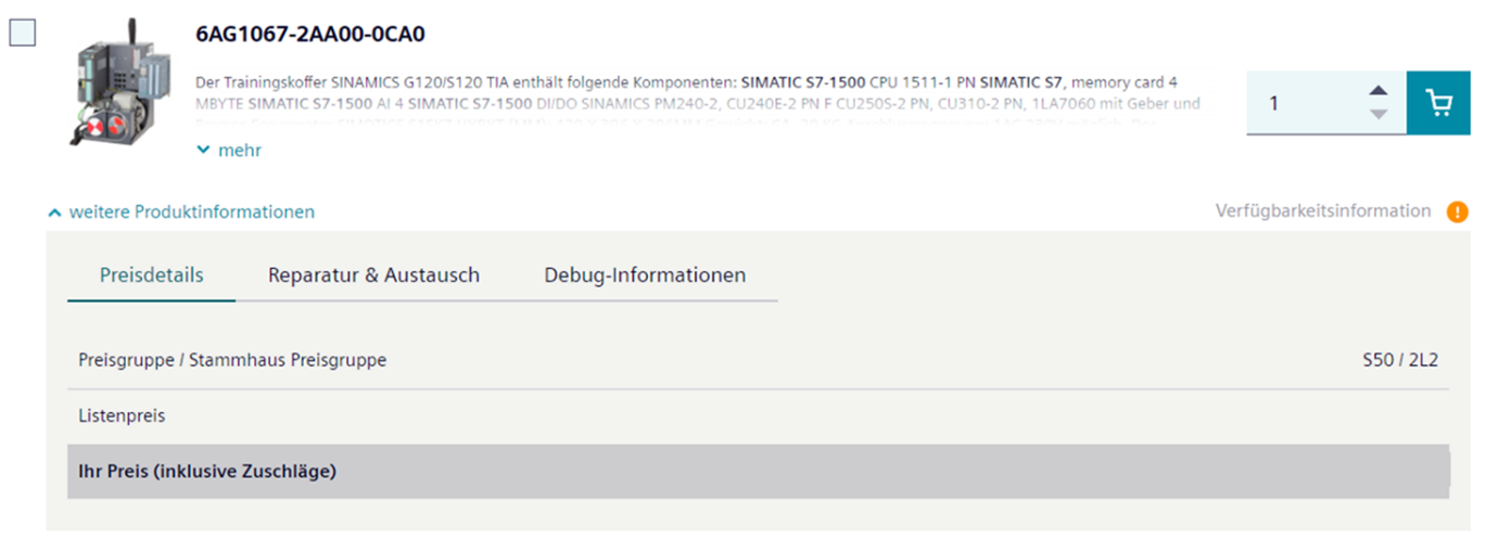Preise und Verfügbarkeit
