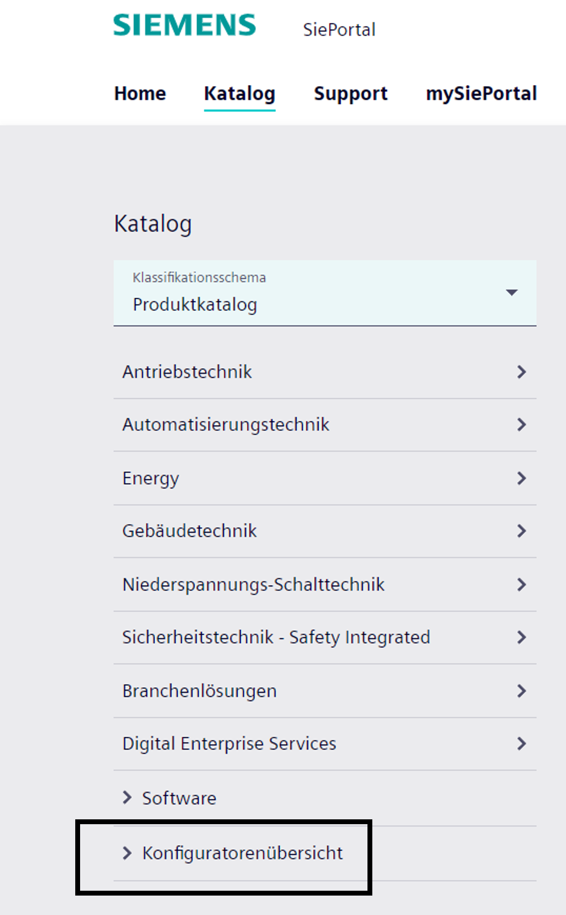 Konfiguratorenübersicht