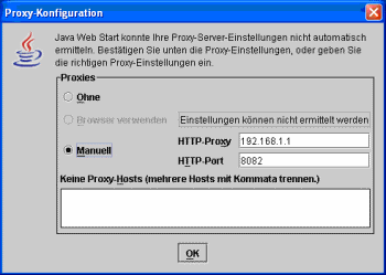 Proxy-Einstellungen Proxy-Einstellungen