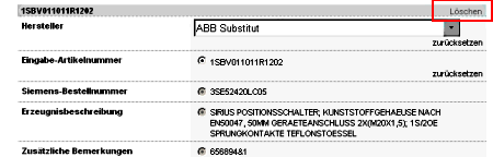 Löschen von Produkten