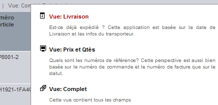 Select specific details display