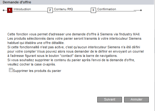 Request for quotation